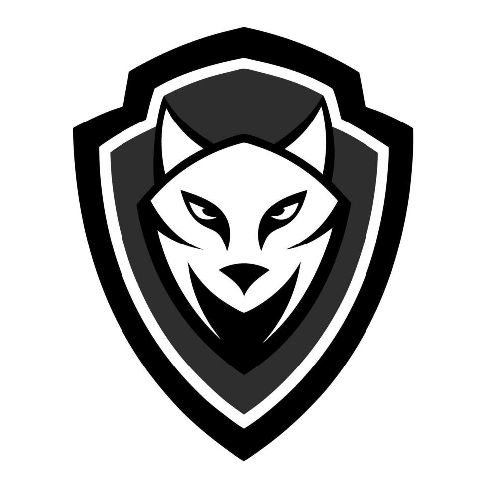 Shape Shield Mascot Logo vector