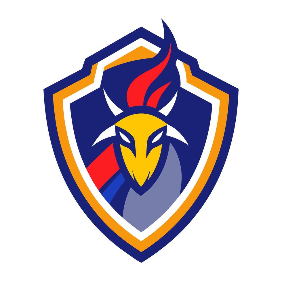 Color Scheme Shield Mascot Logo Vibrant and Creative Design for Branding Marketing vector