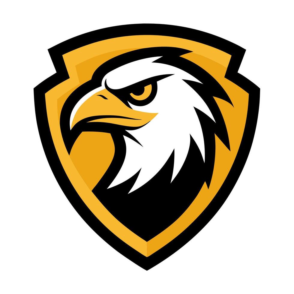 Eagle Head Shield Mascot Logo vector