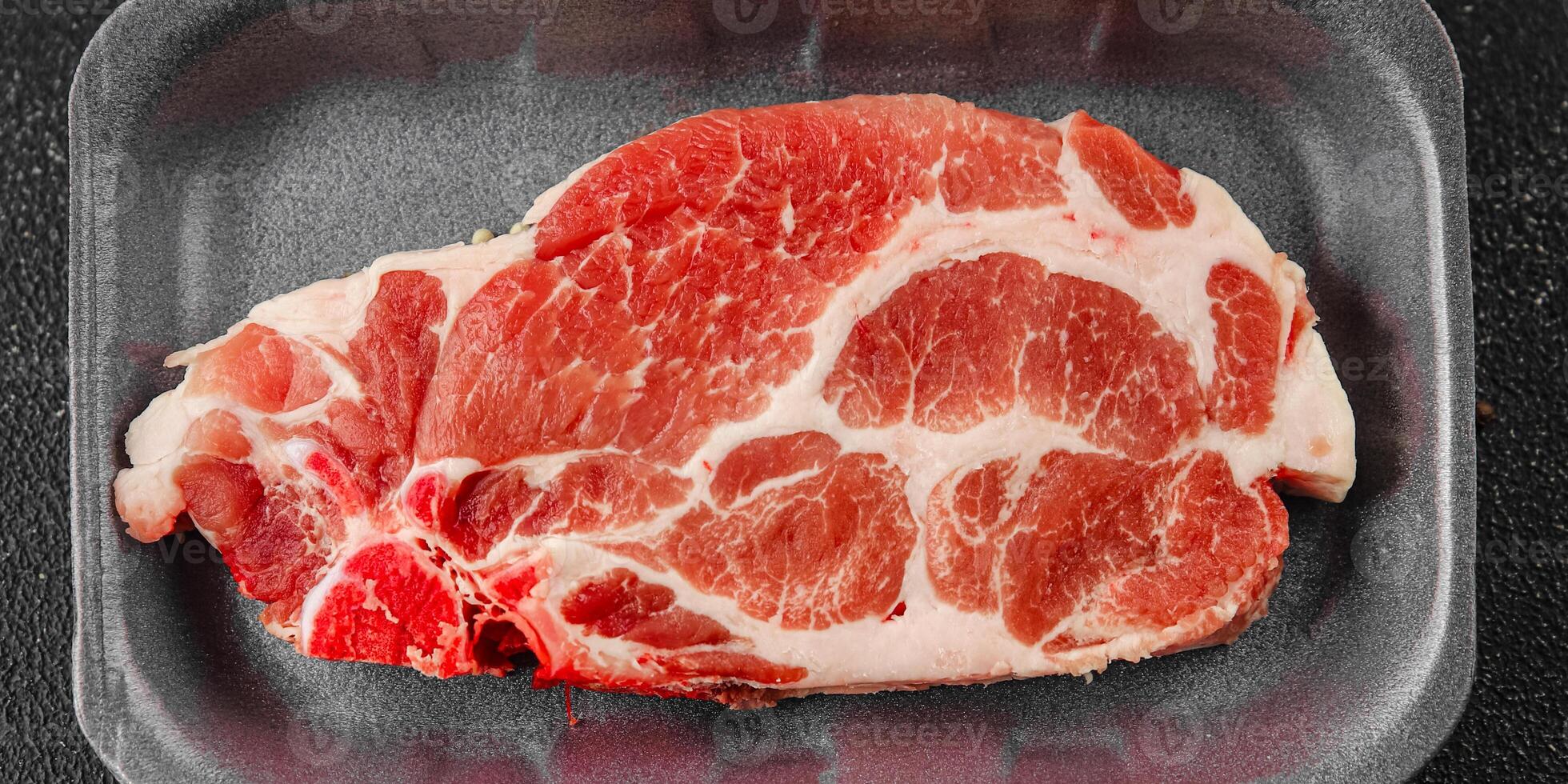 steak raw pork escalope gourmet pork meat dish fresh tasty food background on the table rustic food top view copy space photo