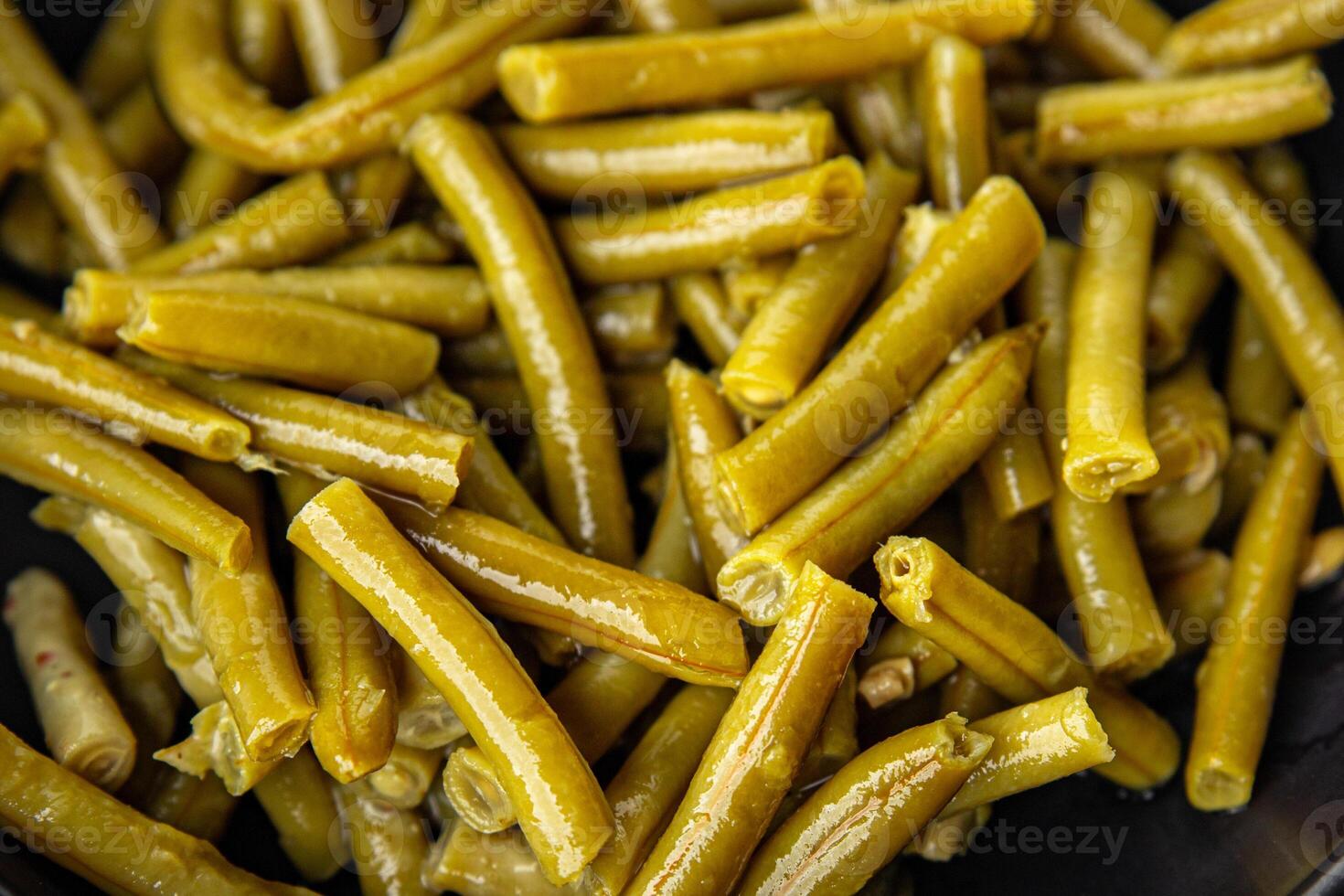 Green beans food ready to eat tasty food dish fresh delicious gourmet food background on the table rustic top view copy space top view keto and paleo diet photo