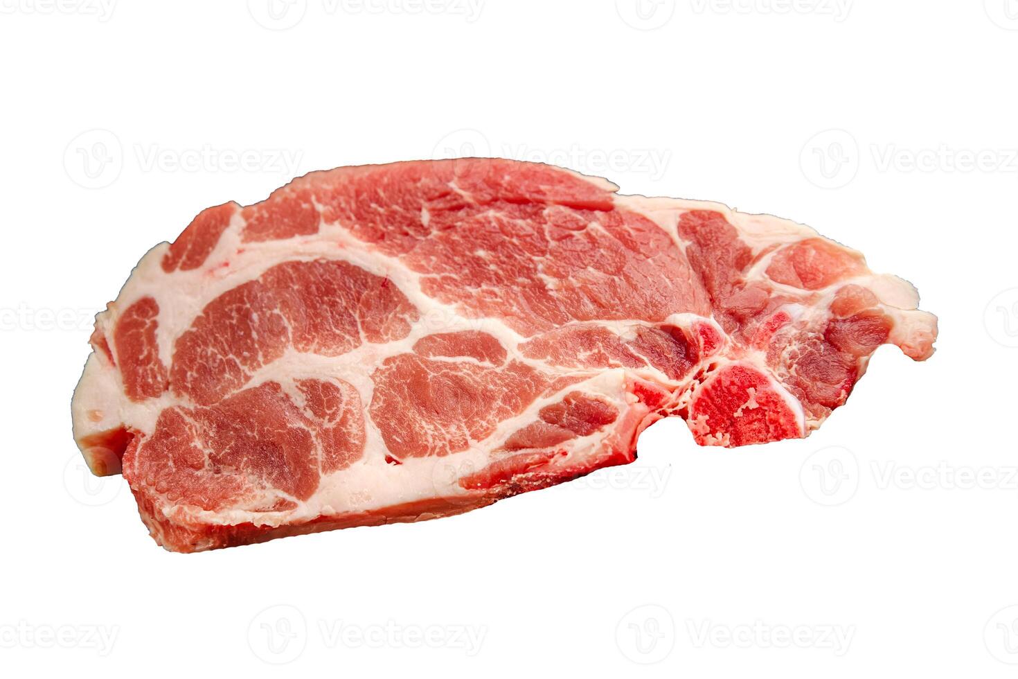 Pork steak raw gourmet pork escalope meat dish Fresh tasty food background on the table rustic food top view copy space photo