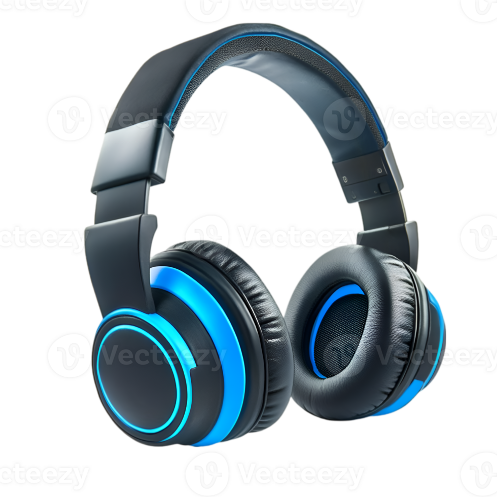Gaming headset profile view isolated on transparent background png