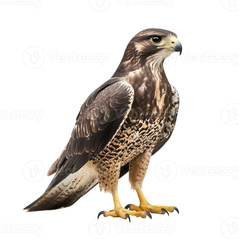 Falcon profile view isolated on transparent background png
