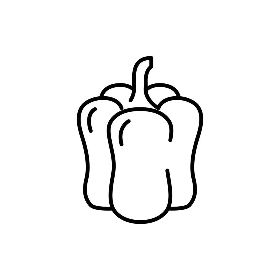 paprika thin outline icon design good for web or mobile app vector
