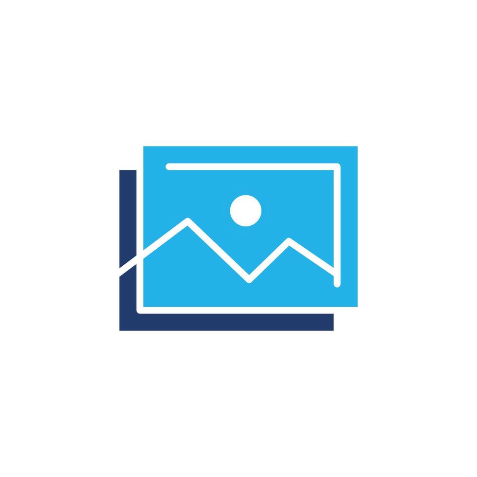 photo frame colored icon design good for web or mobile app vector