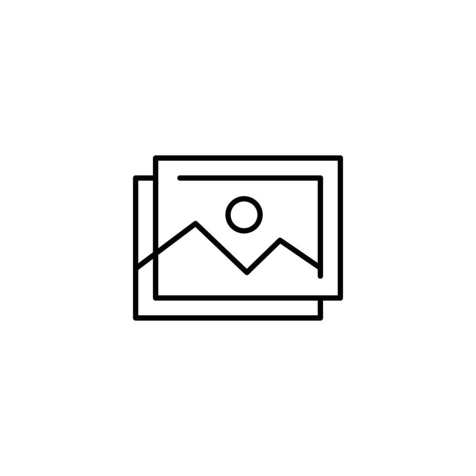 photo frame thin outline icon design good for web or mobile app vector
