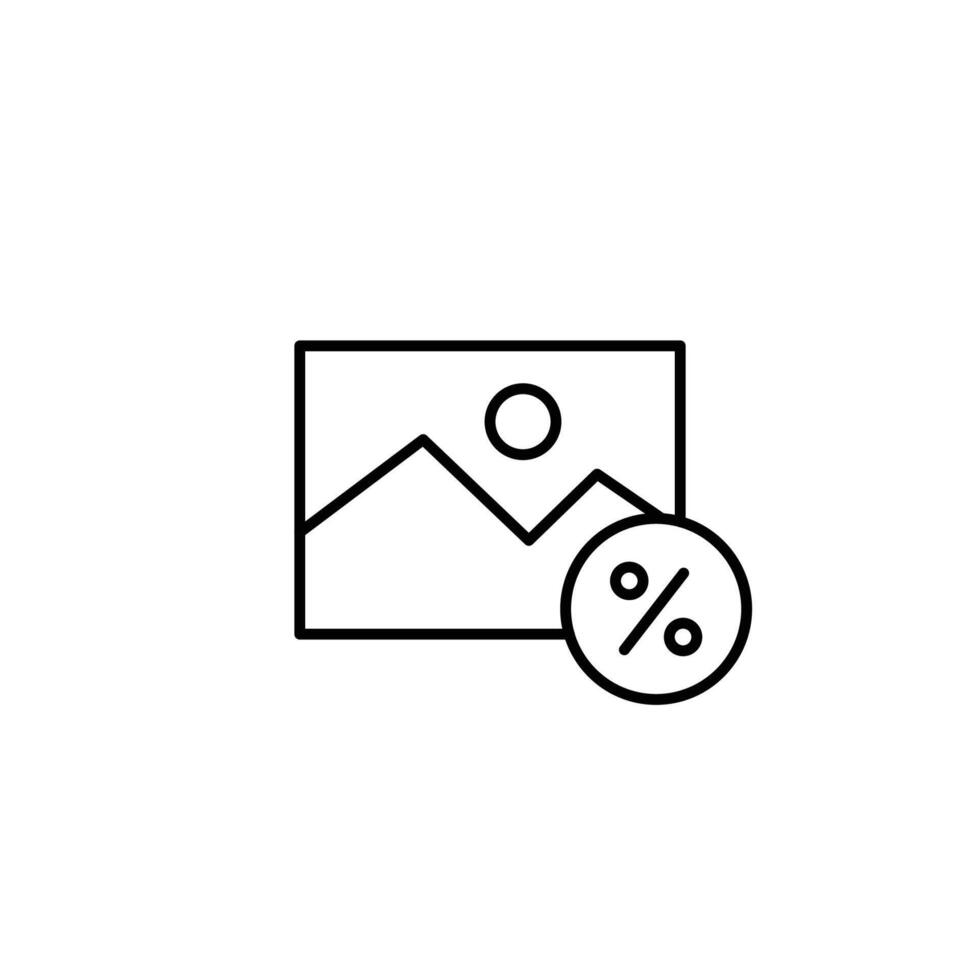 image size thin outline icon design good for web or mobile app vector