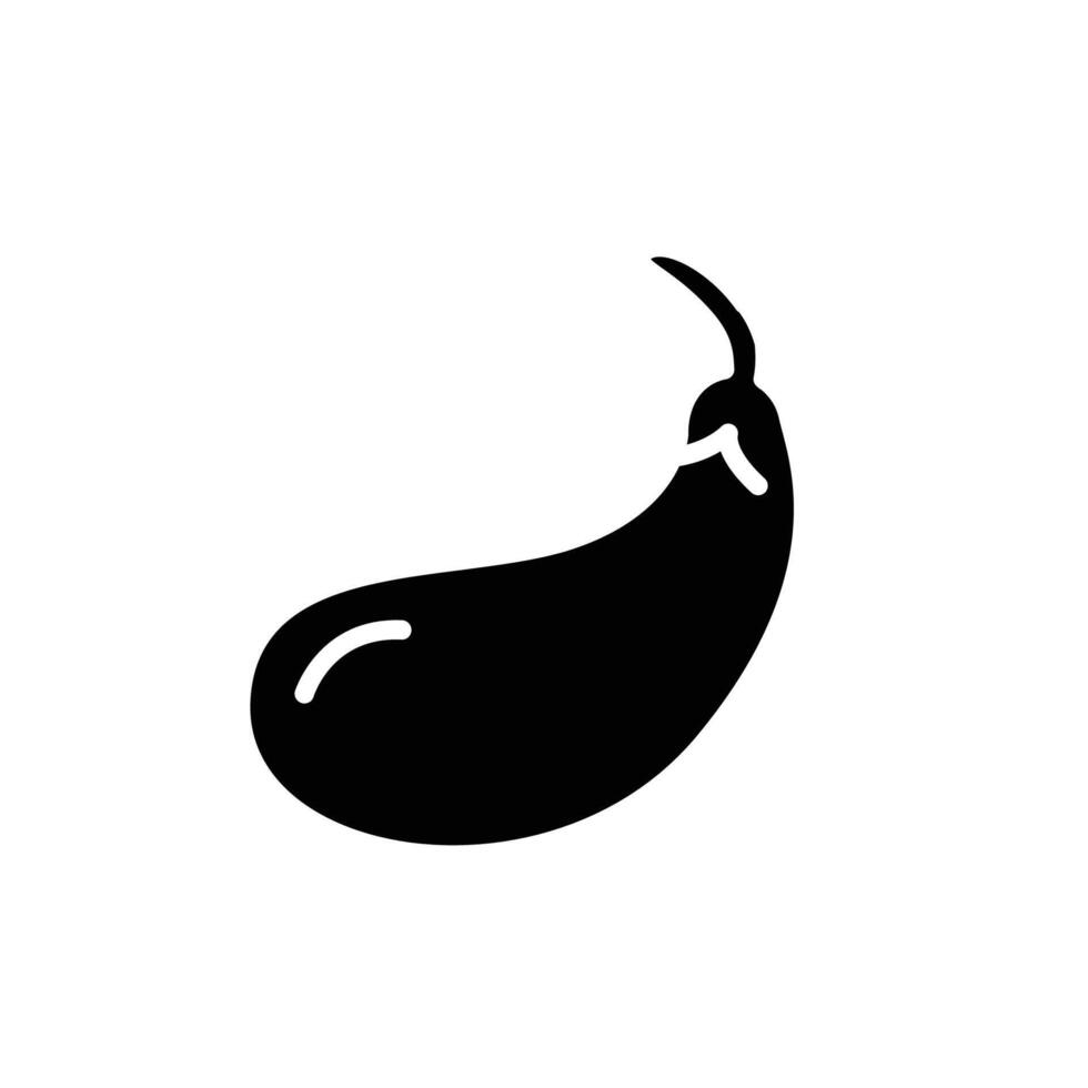 eggplant solid icon design good for web or mobile app vector
