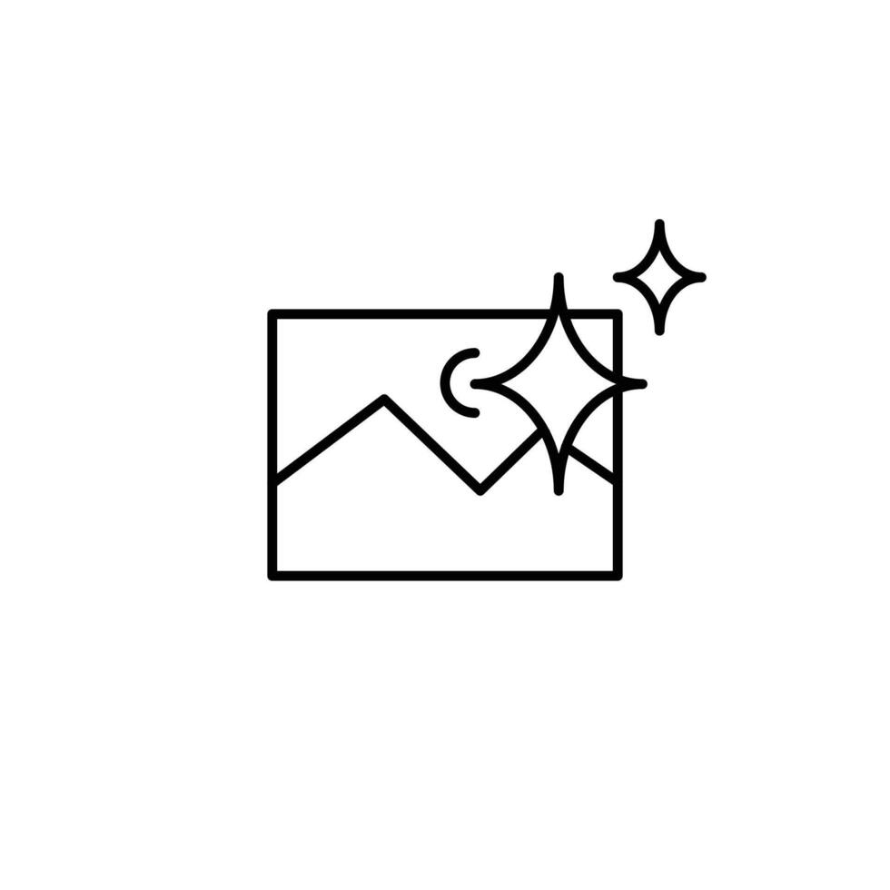 filter image thin outline icon design good for web or mobile app vector