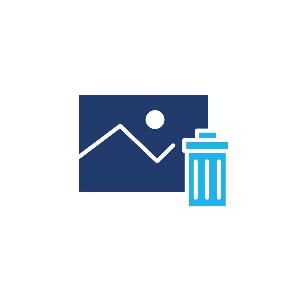 delete image colored icon design good for web or mobile app vector