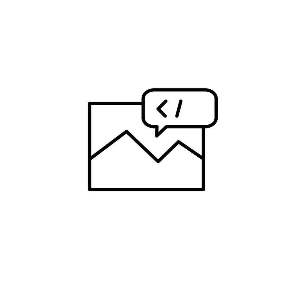 image format thin outline icon design good for web or mobile app vector