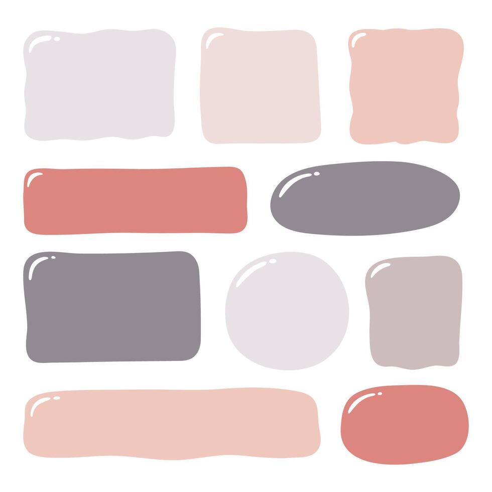 Minimalistic speech bubbles set. blank quote frames vector