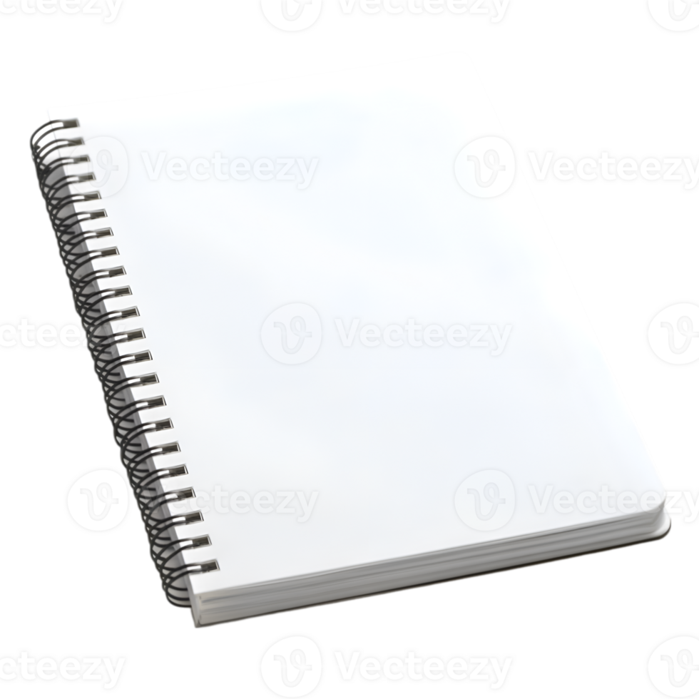 A white notebook with a spiral binding png