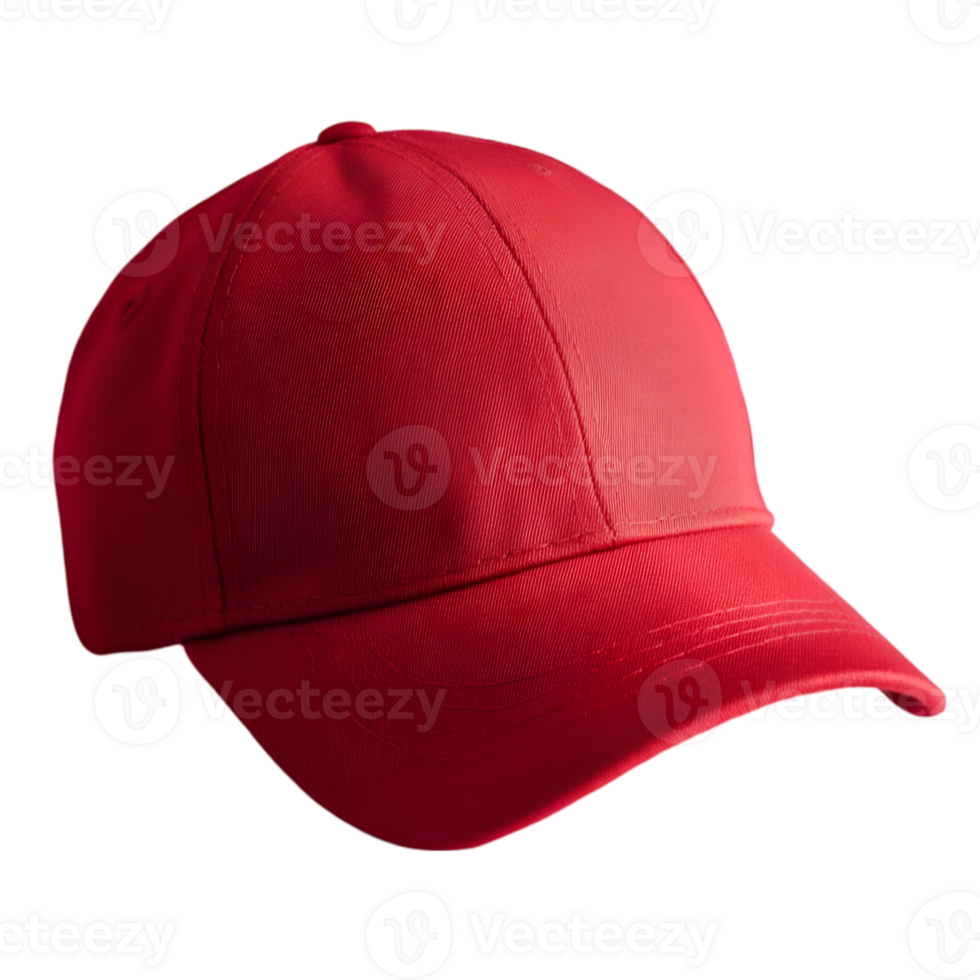 Red baseball cap png