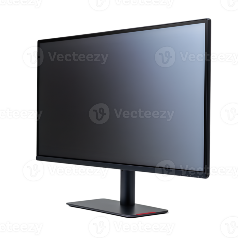 A monitor with a black screen on it png