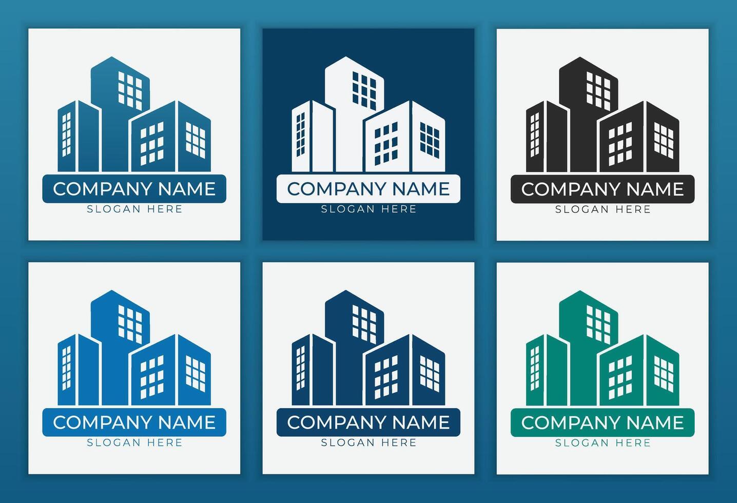 Four different logos for a company vector