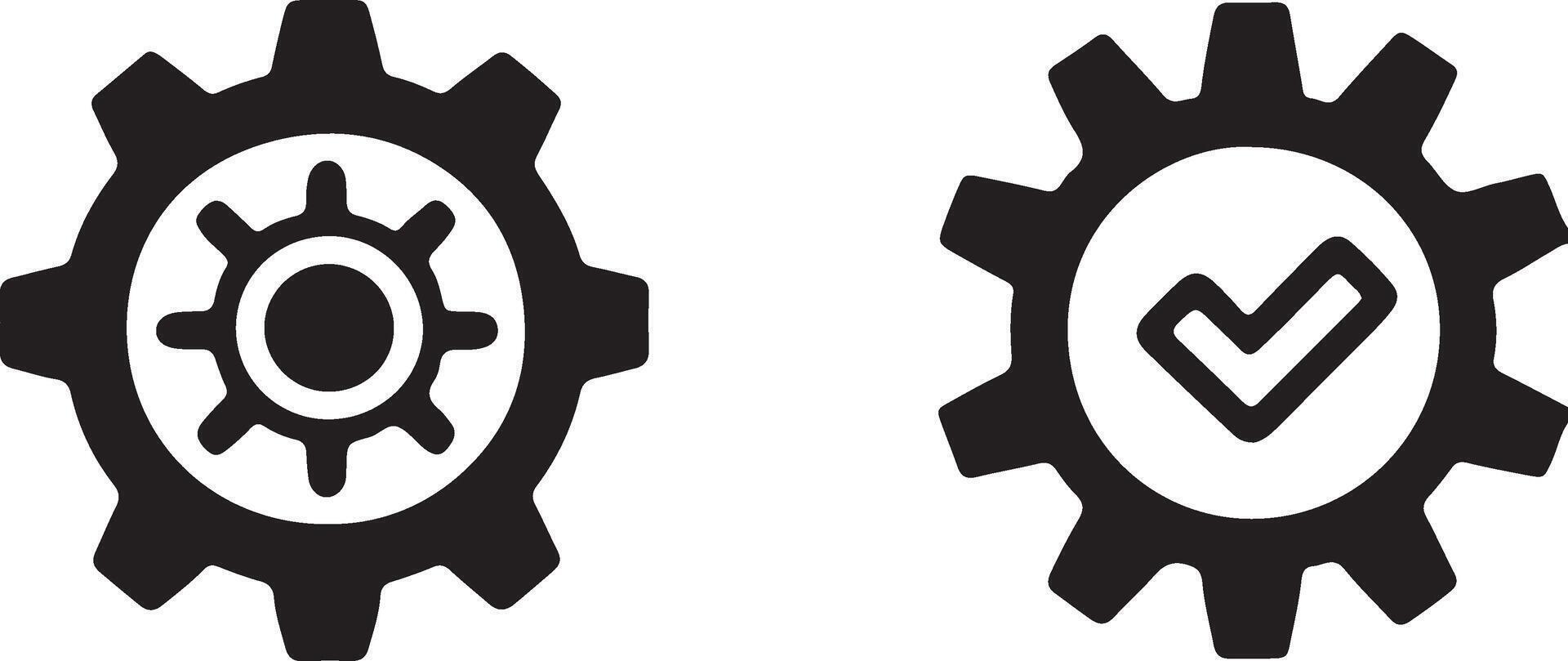 Setting icon silhouette sets with white background vector