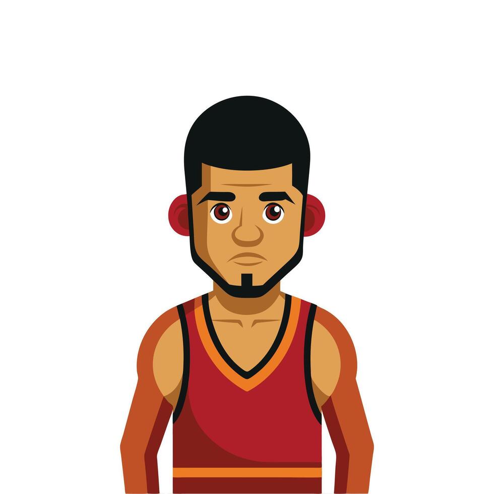 Cartoon illustration of a basketball player character vector
