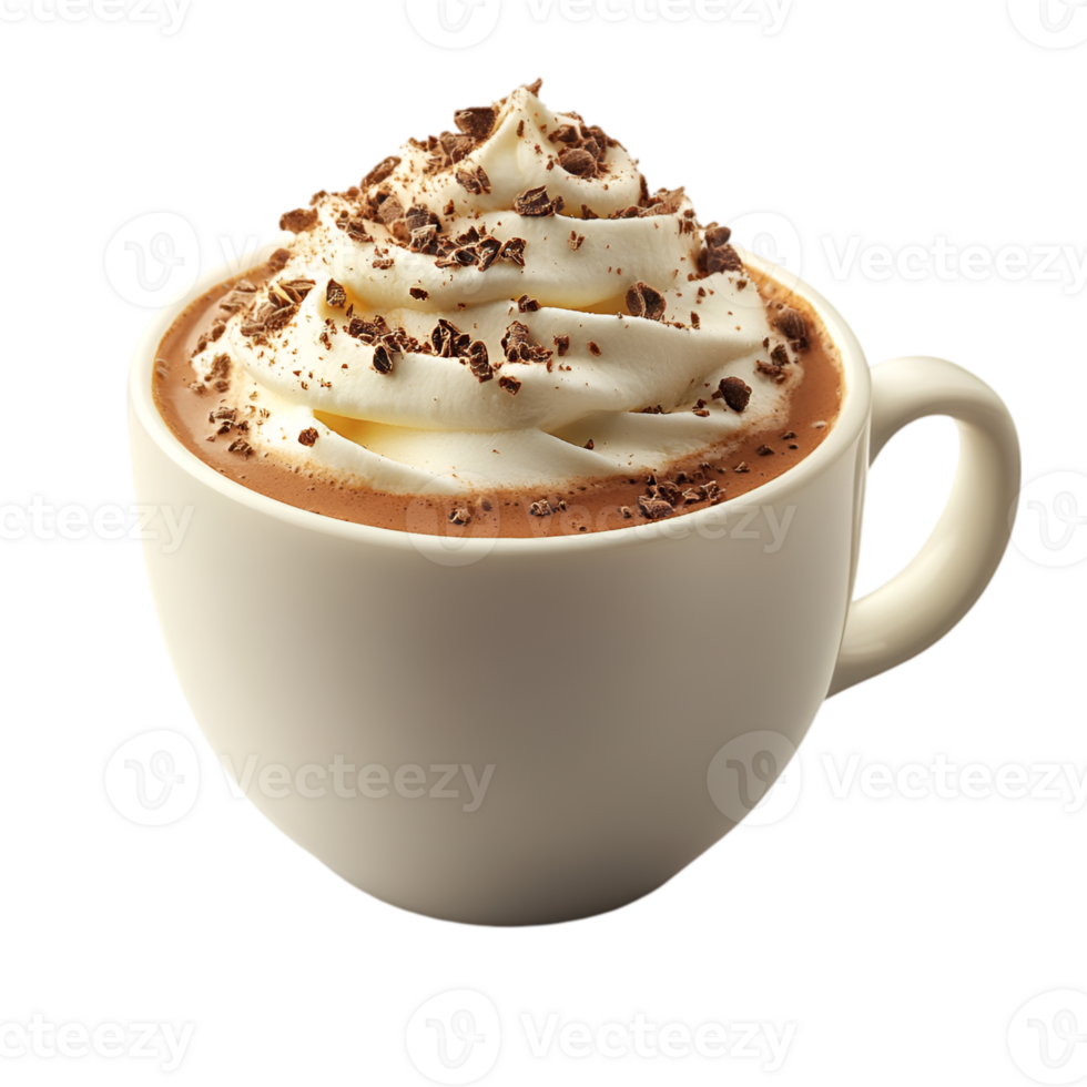 Cup of Hot Chocolate with Whipped Cream png