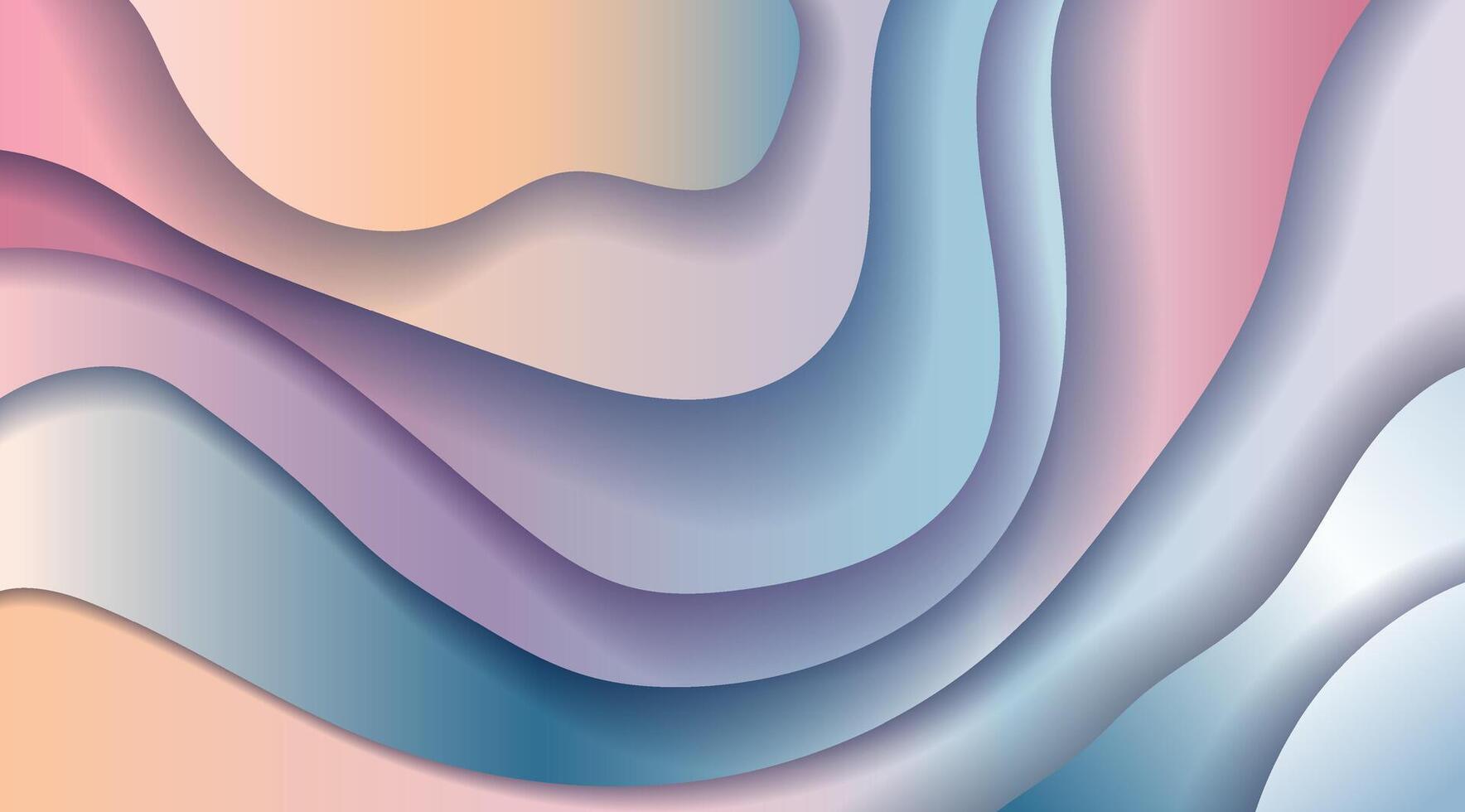Abstract background with wavy lines and colors vector