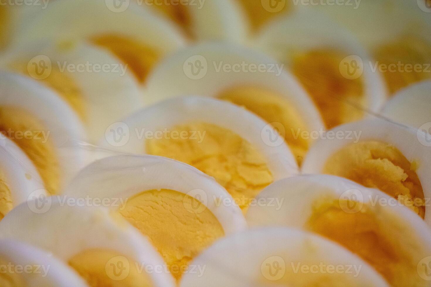Sliced Eggs as a condiment photo