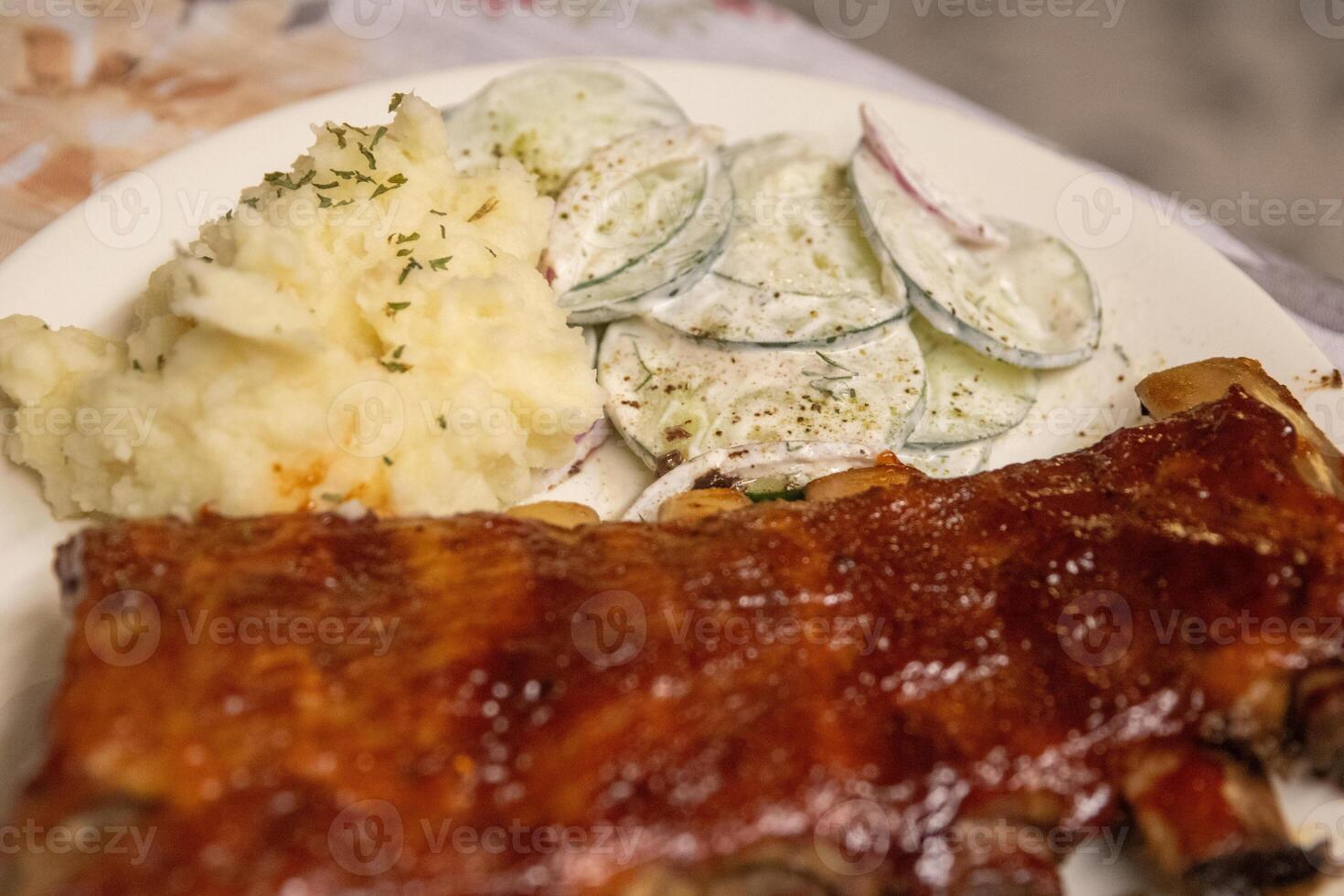 BBQ Ribs with Two Sides photo