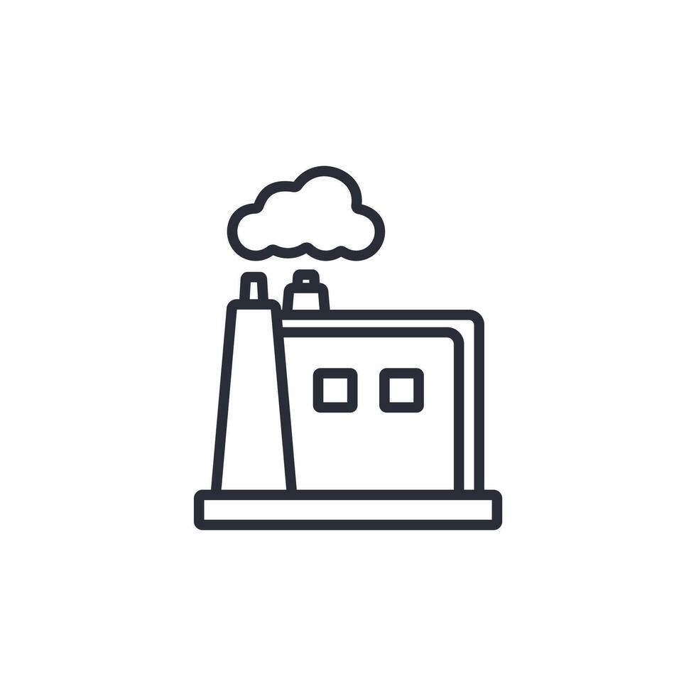 Air pollution icon. .Editable stroke.linear style sign for use web design,logo.Symbol illustration. vector