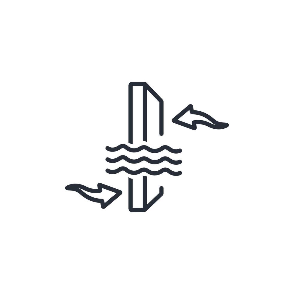 Air filter icon. .Editable stroke.linear style sign for use web design,logo.Symbol illustration. vector