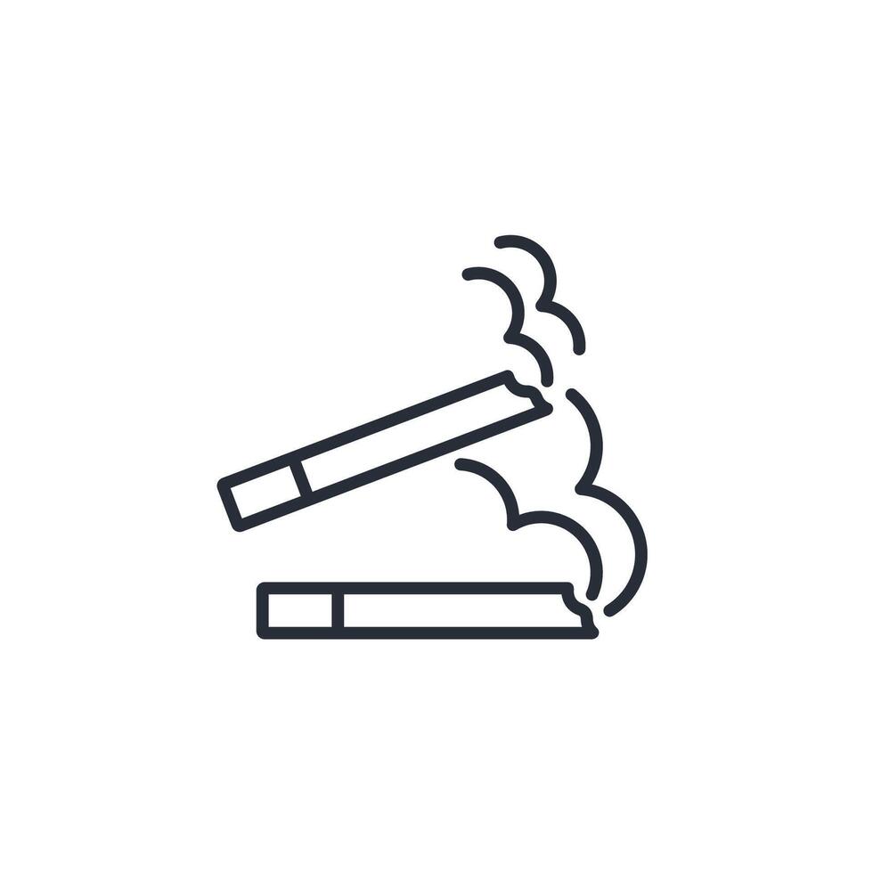 Cigarette icon. .Editable stroke.linear style sign for use web design,logo.Symbol illustration. vector