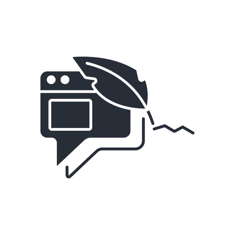 blog icon. .Editable stroke.linear style sign for use web design,logo.Symbol illustration. vector
