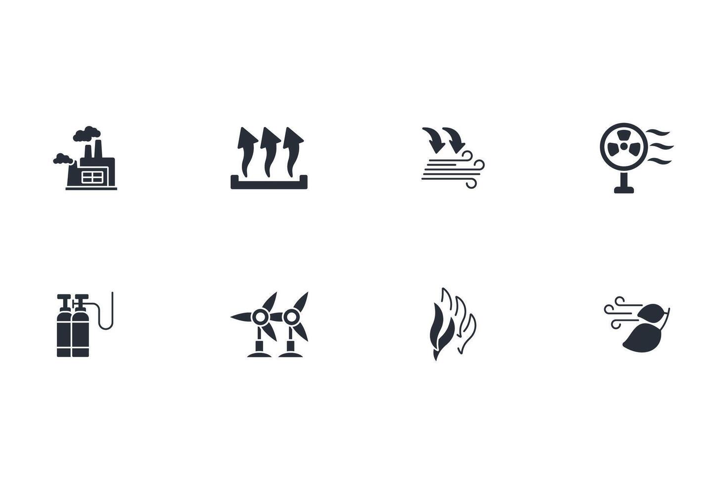 Air icon set..Editable stroke.linear style sign for use web design,logo.Symbol illustration. vector