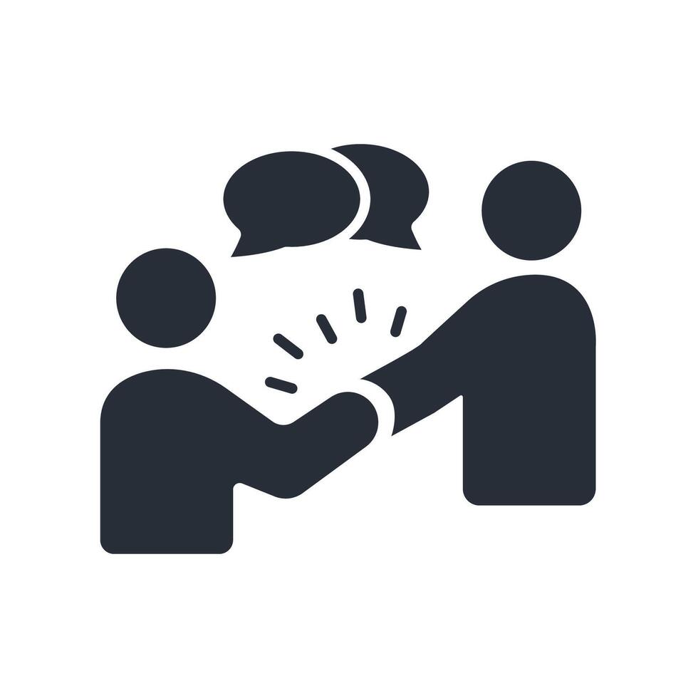 Handshake icon. .Editable stroke.linear style sign for use web design,logo.Symbol illustration. vector