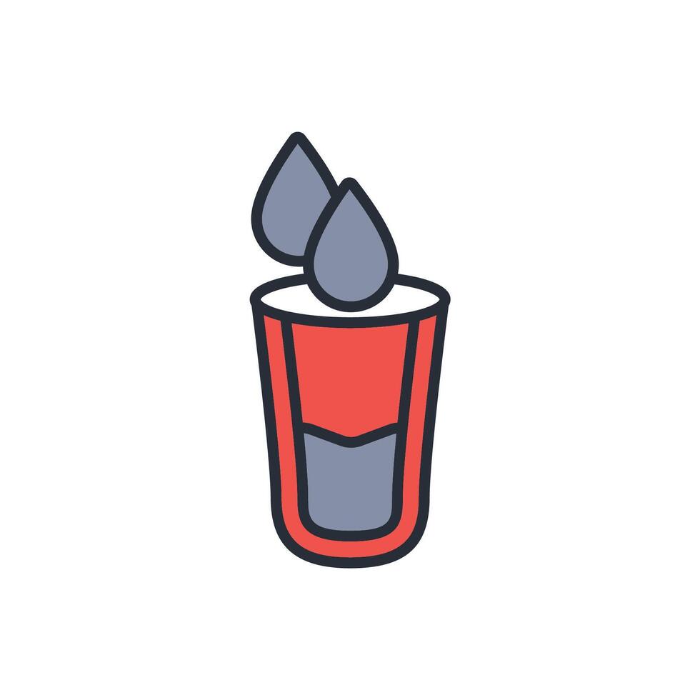 shot glass icon. .Editable stroke.linear style sign for use web design,logo.Symbol illustration. vector