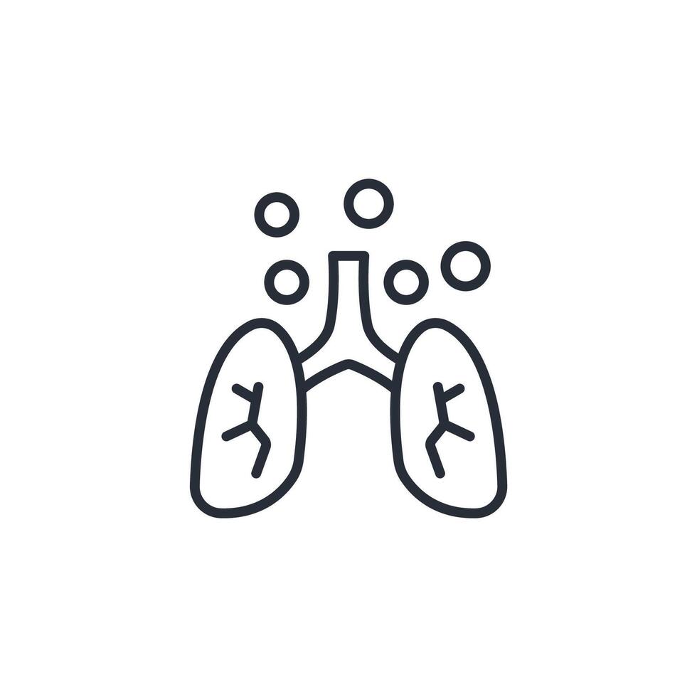 Particulate Matter icon. .Editable stroke.linear style sign for use web design,logo.Symbol illustration. vector