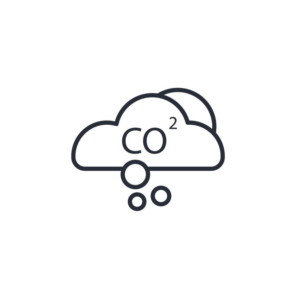 co2 icon. .Editable stroke.linear style sign for use web design,logo.Symbol illustration. vector