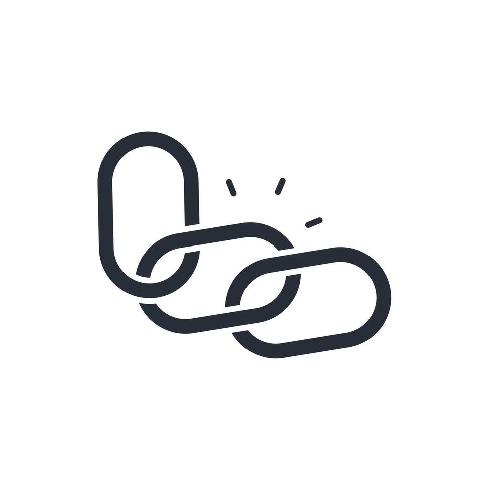 Link icon. .Editable stroke.linear style sign for use web design,logo.Symbol illustration. vector