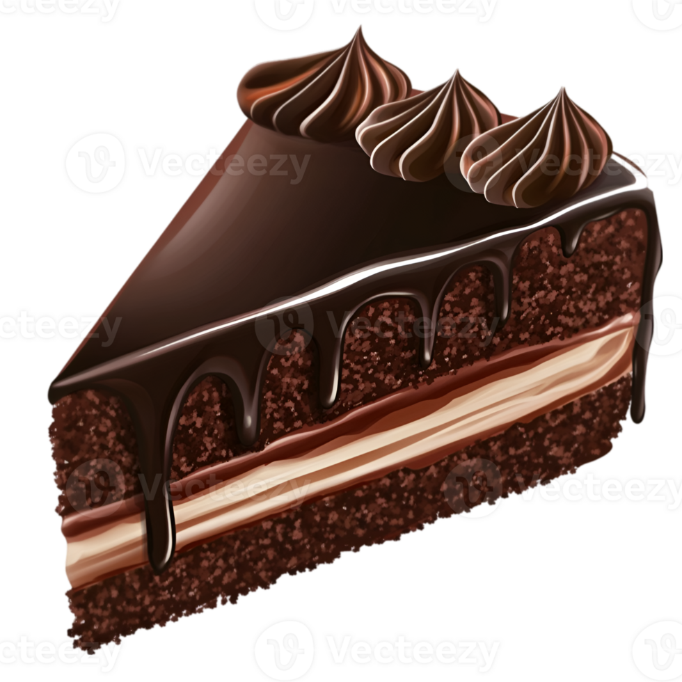 Slice of Chocolate Cake png