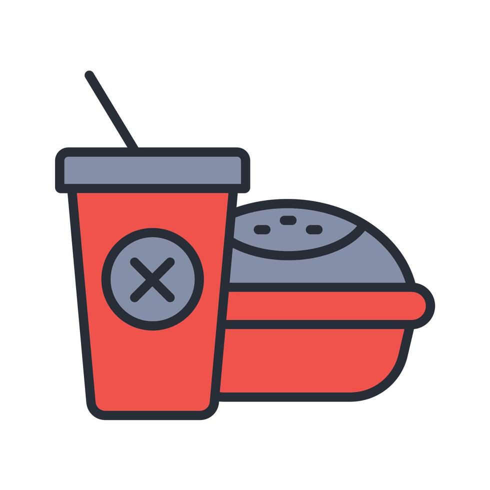 no cheat meals icon. .Editable stroke.linear style sign for use web design,logo.Symbol illustration. vector