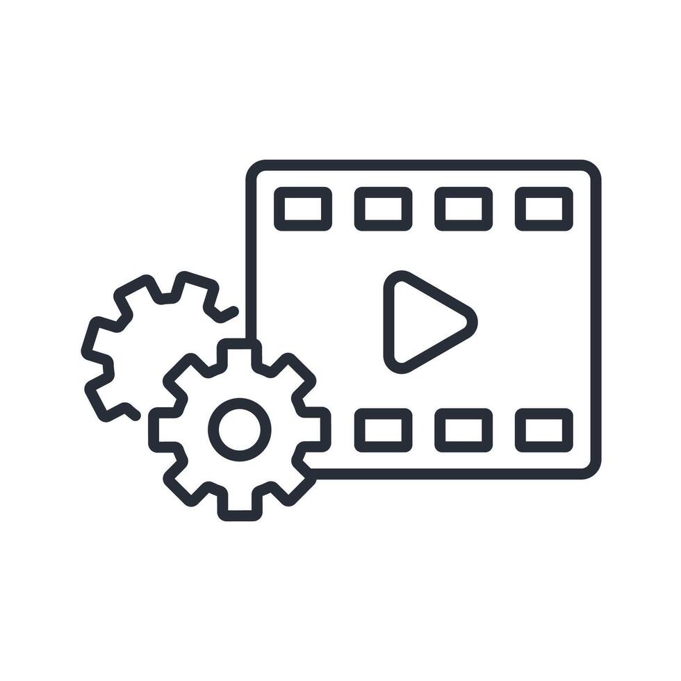 production icon. .Editable stroke.linear style sign for use web design,logo.Symbol illustration. vector