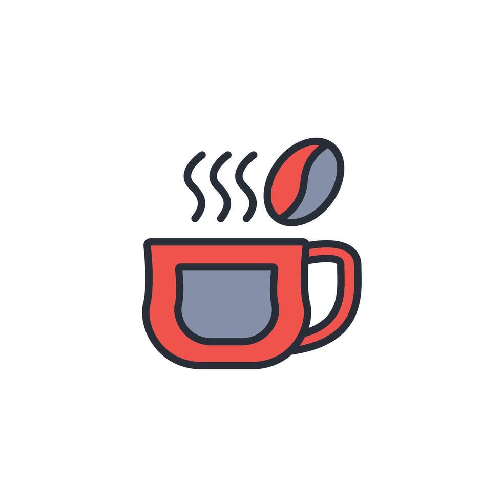 coffee icon. .Editable stroke.linear style sign for use web design,logo.Symbol illustration. vector