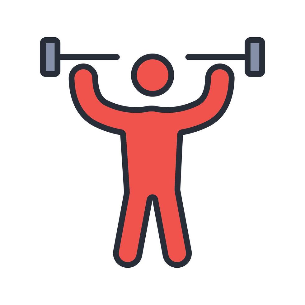 strength training icon. .Editable stroke.linear style sign for use web design,logo.Symbol illustration. vector