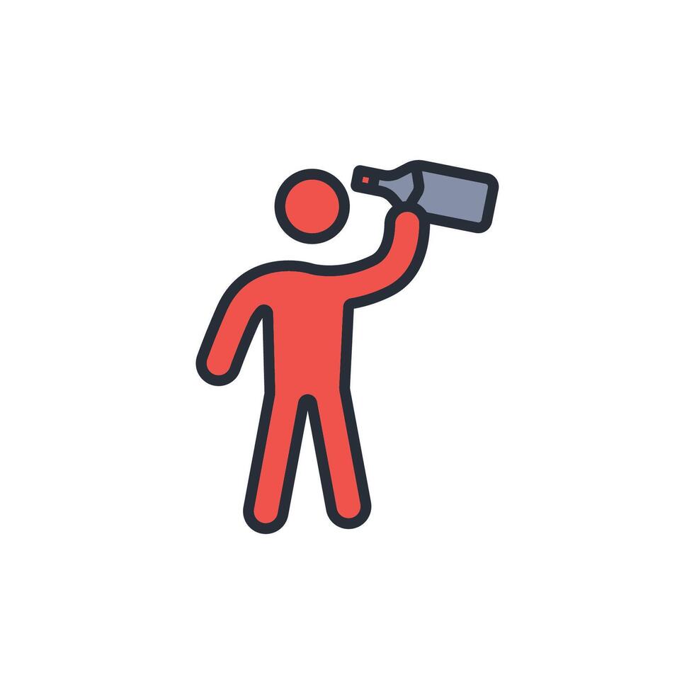 drinking icon. .Editable stroke.linear style sign for use web design,logo.Symbol illustration. vector