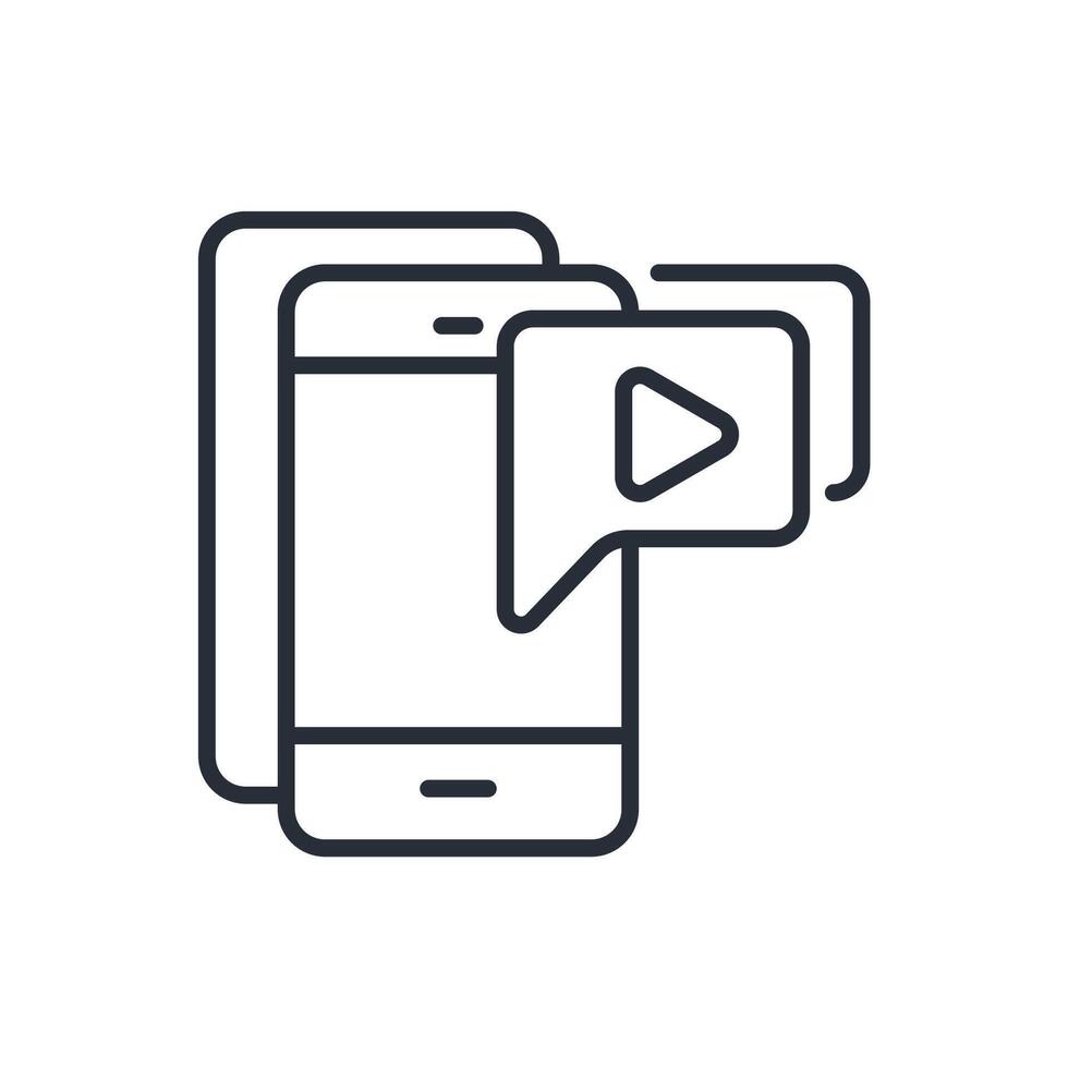mobile icon. .Editable stroke.linear style sign for use web design,logo.Symbol illustration. vector