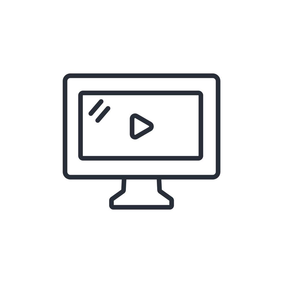 screen icon. .Editable stroke.linear style sign for use web design,logo.Symbol illustration. vector
