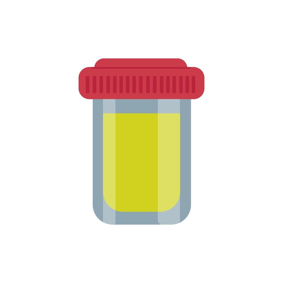 Plastic container with biomaterial urine for clinical analysis vector