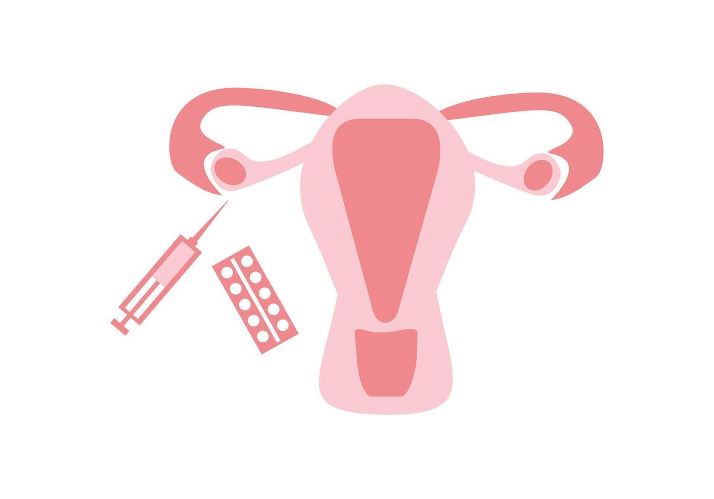 Superovulation induction, hormonal stimulation of ovaries vector