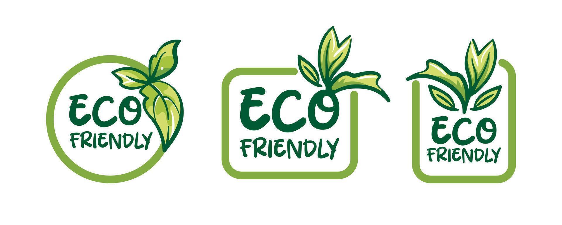 Explore Innovative Eco Friendly Logos Featuring Leaf Design for Sustainable Products. illustration in sketch style. Ecological local food. Organic natural products labels. vector