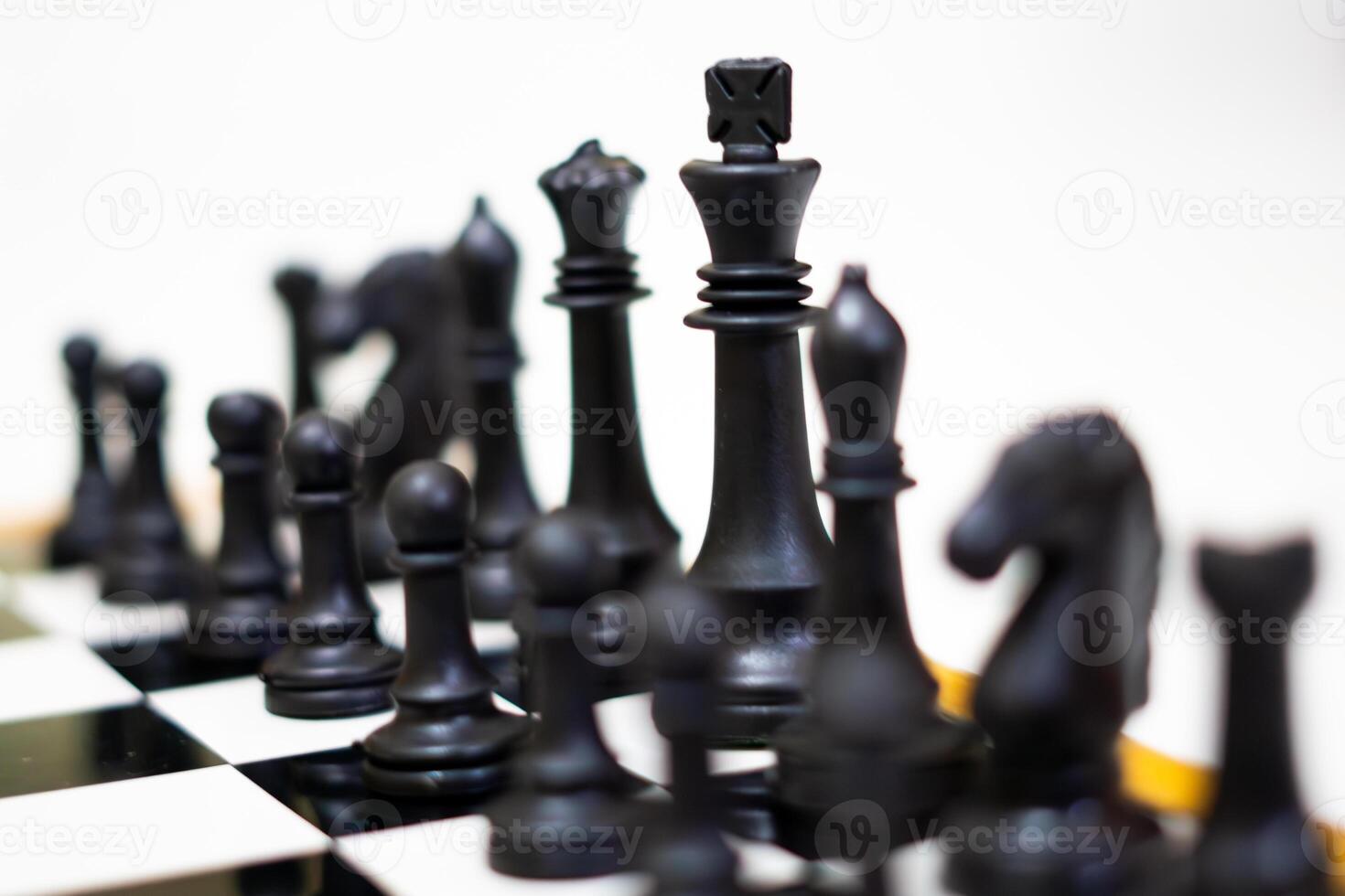 Chess Setup Close Up - Strategy and Logical Play Illustrated photo