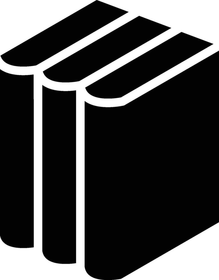 Book icon . Black fill book icon silhouette vector